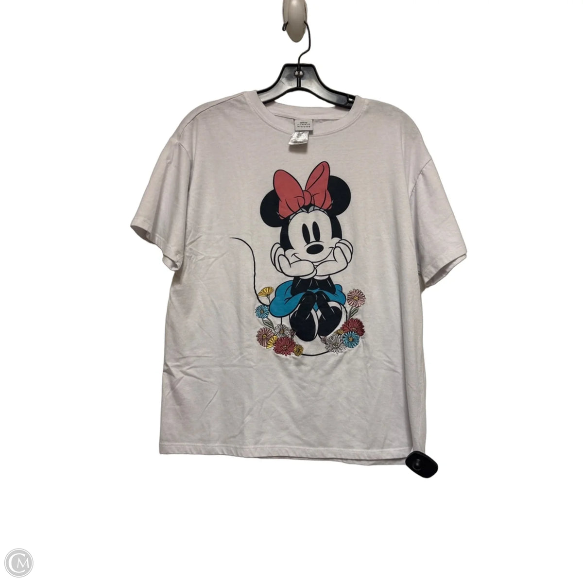 Top Short Sleeve Basic By Disney In White, Size: M