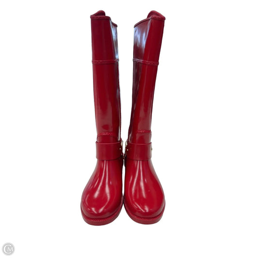 Boots Designer By Michael Kors In Red, Size: 8