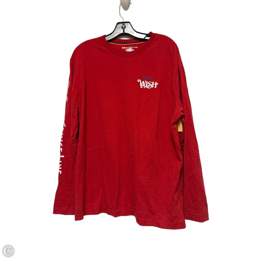 Top Long Sleeve Basic By Disney Store In Blue Red & White, Size: L