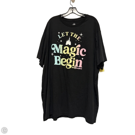 Top Short Sleeve Basic By Disney Store In Black, Size: 3x
