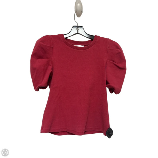 Top Short Sleeve By Anthropologie In Pink, Size: M