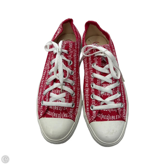 Shoes Sneakers By Converse In Red & White, Size: 9.5