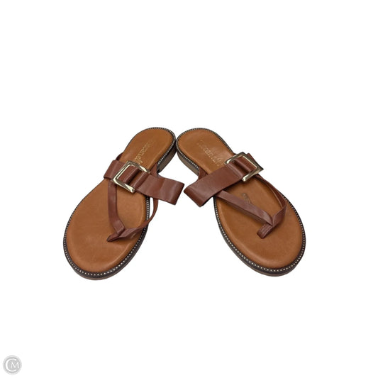 Sandals Flats By Toscanella In Tan, Size: 9.5