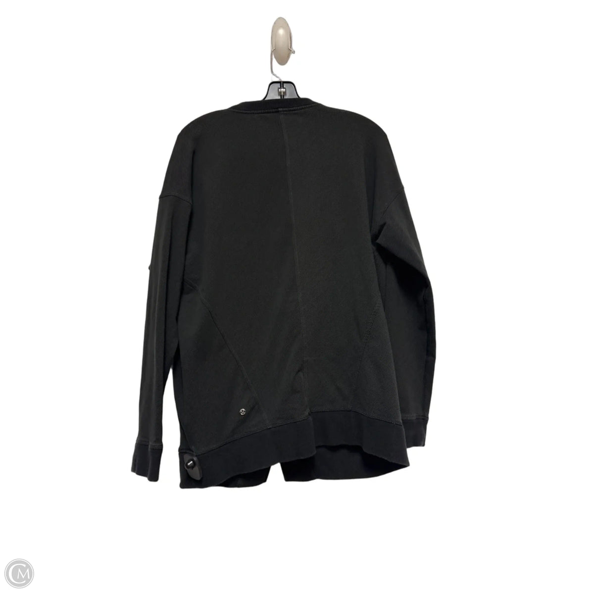 Athletic Jacket By Lululemon In Black & Grey, Size: L