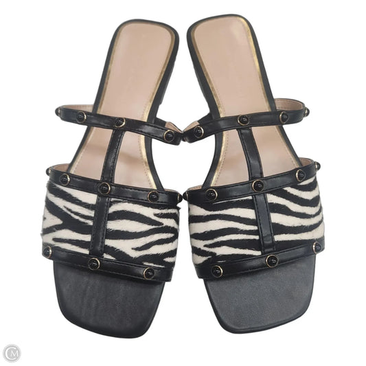 Sandals Flats By White House Black Market In Zebra Print, Size: 8.5