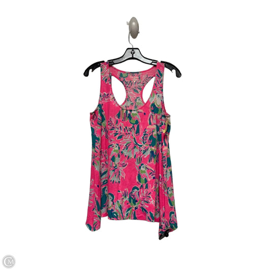 Top Sleeveless Designer By Lilly Pulitzer In Green & Pink, Size: S