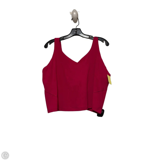 Athletic Tank Top By Lululemon In Pink, Size: 18