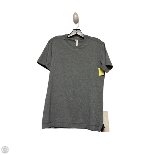 Athletic Top Short Sleeve By Lululemon In Grey, Size: S