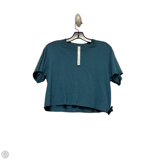 Athletic Top Short Sleeve By Lululemon In Blue, Size: 2