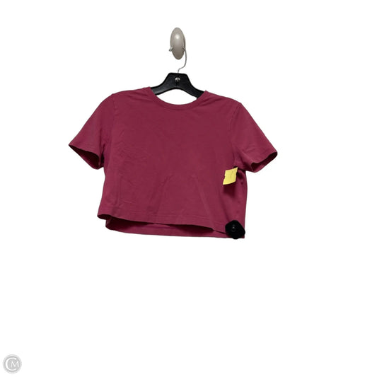 Athletic Top Short Sleeve By Lululemon In Pink, Size: Xs