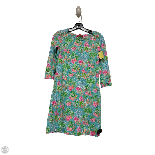Dress Designer By Lilly Pulitzer In Blue & Green, Size: Xxs