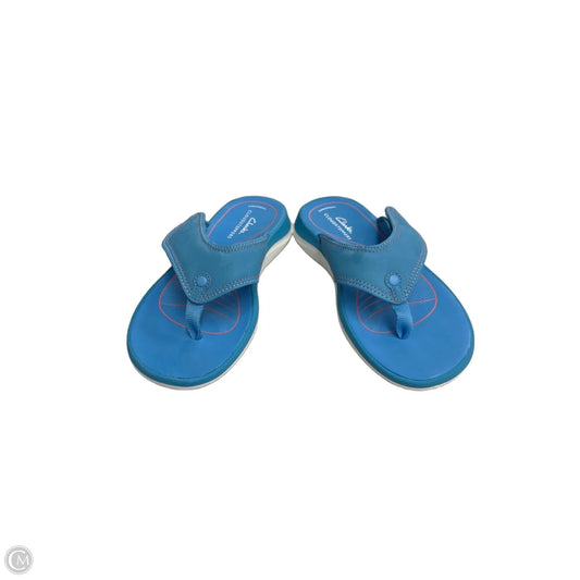 Sandals Flats By Clarks In Blue, Size: 7