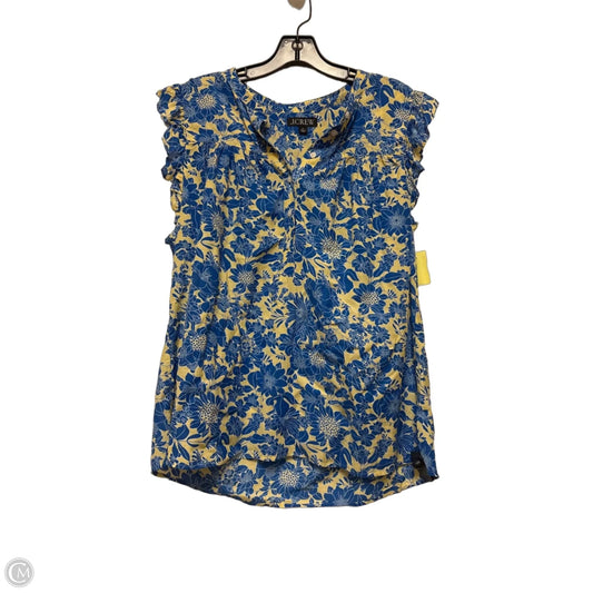 Top Sleeveless By J. Crew In Blue & Yellow, Size: Xl