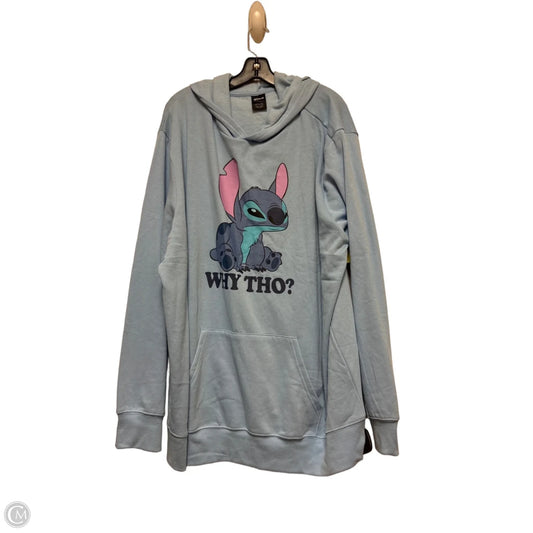 Sweatshirt Hoodie By Disney In Blue, Size: 3x