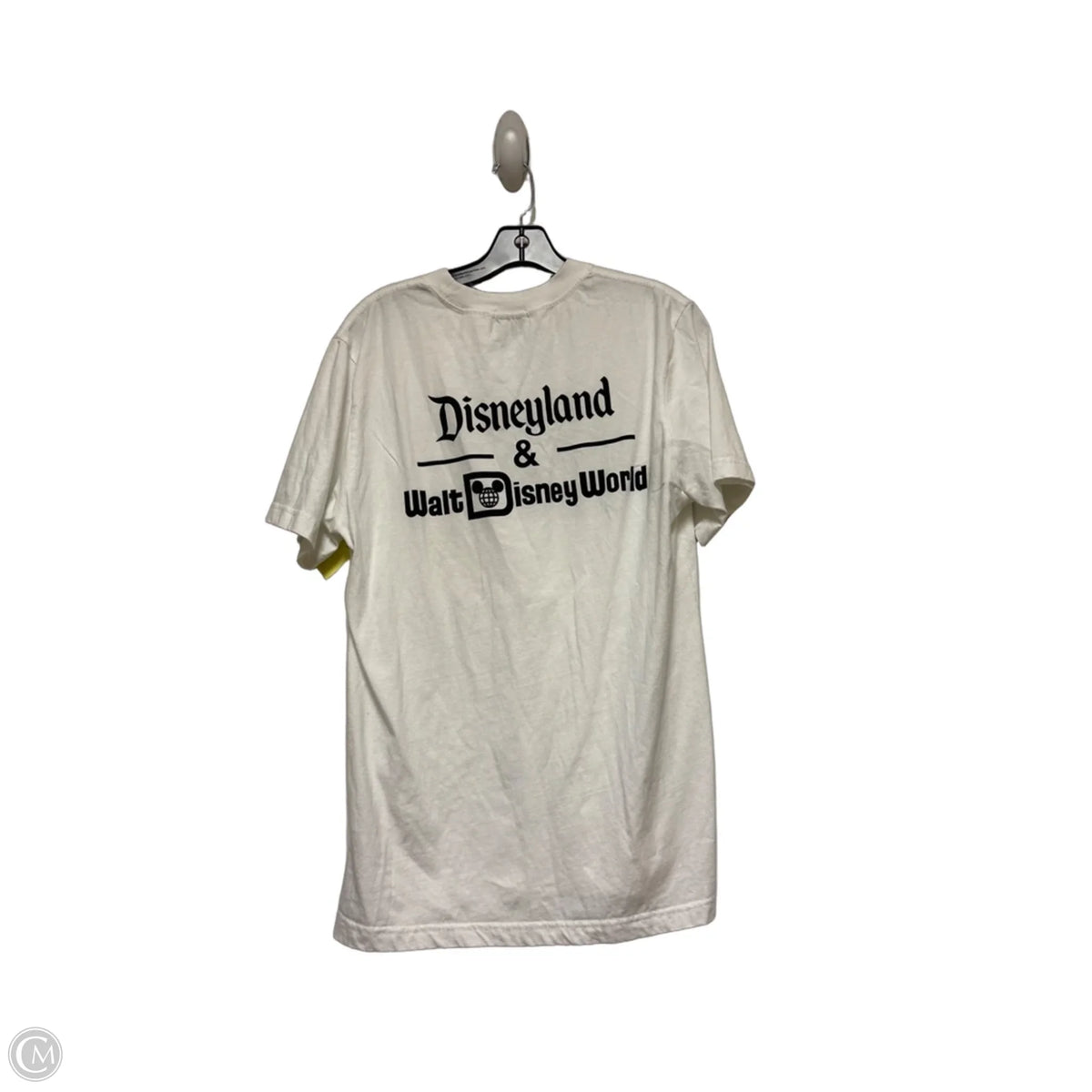Top Short Sleeve Basic By Disney Store In White & Yellow, Size: M