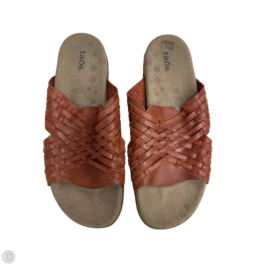 Sandals Flats By Taos In Brown, Size: 10