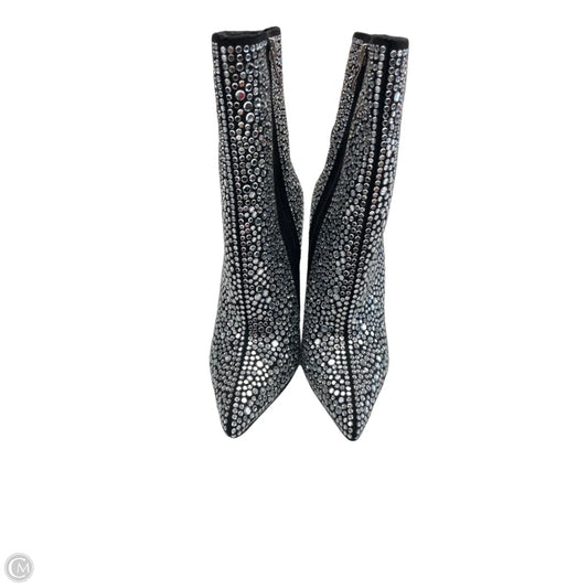Boots Ankle Heels By Azalea Wang In Black & Silver, Size: 6