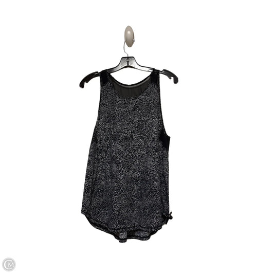 Athletic Tank Top By Lululemon In Black & White, Size: L