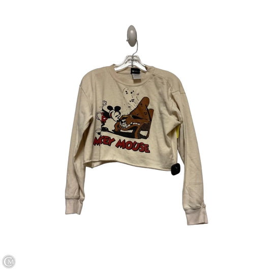 Top Long Sleeve By Disney In Cream, Size: L