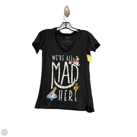 Top Short Sleeve Basic By Disney In Grey, Size: S
