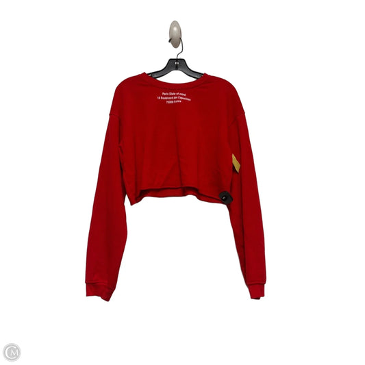 Top Long Sleeve Basic By Zara In Red, Size: M