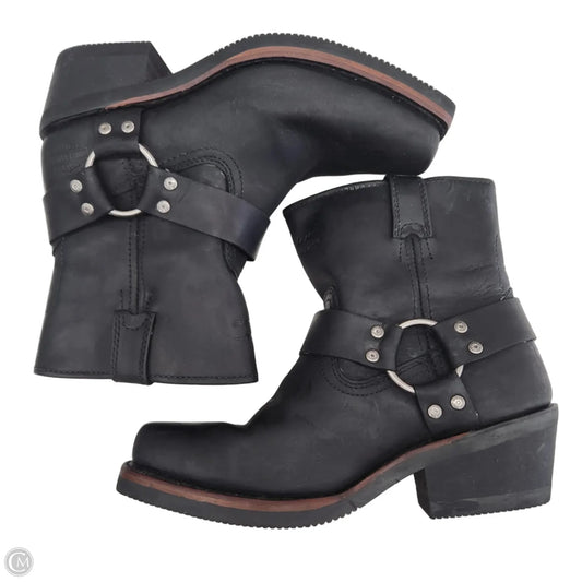 Boots Leather By Harley Davidson In Black, Size: 8