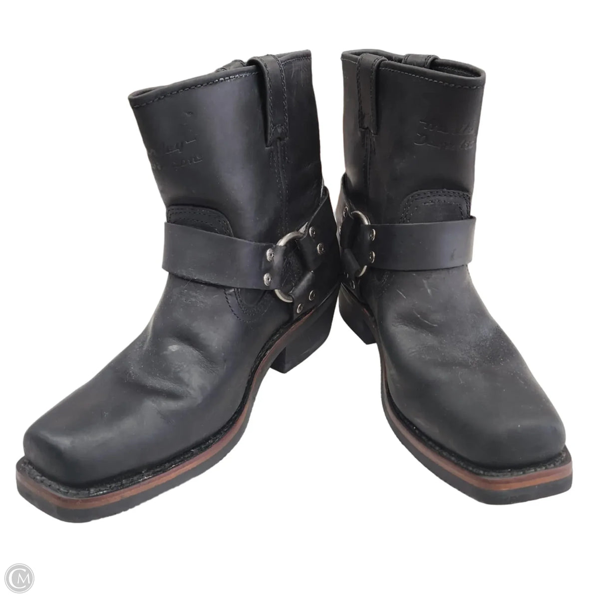 Boots Leather By Harley Davidson In Black, Size: 8