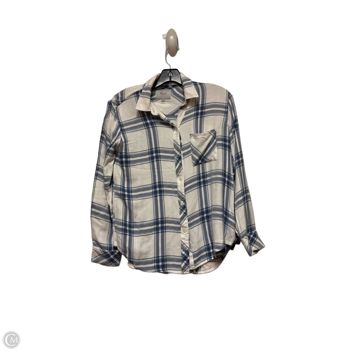 Top Long Sleeve By Rails In Plaid Pattern, Size: Xs