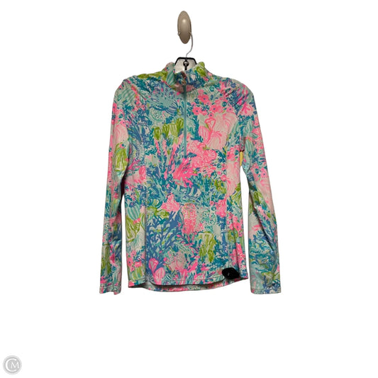 Top Long Sleeve Designer By Lilly Pulitzer In Blue & Pink, Size: M