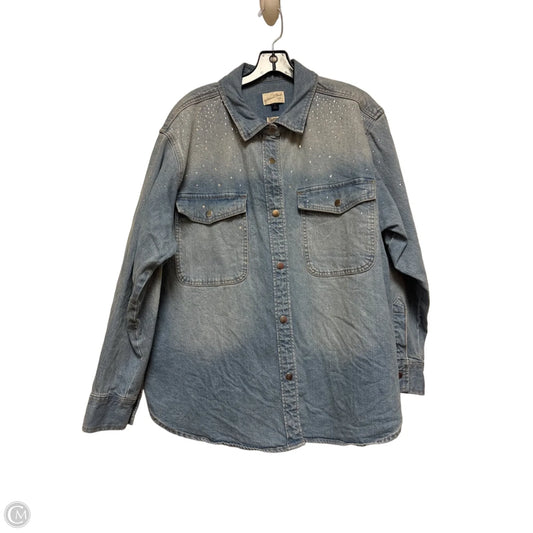 Jacket Denim By Universal Thread In Blue Denim, Size: L