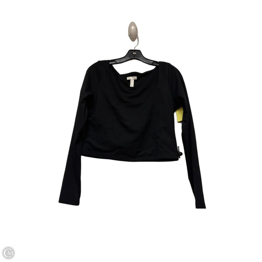 Top Long Sleeve By Leith In Black, Size: L