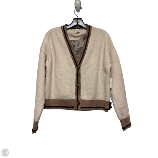 Sweater Cardigan By Clothes Mentor In Tan, Size: M