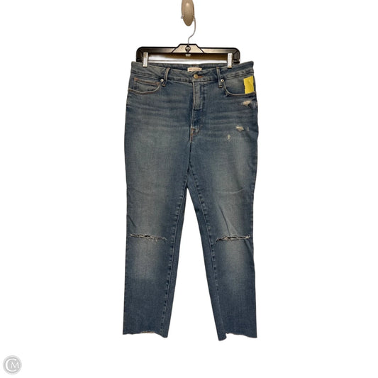 Jeans Straight By Good American In Blue Denim, Size: 10
