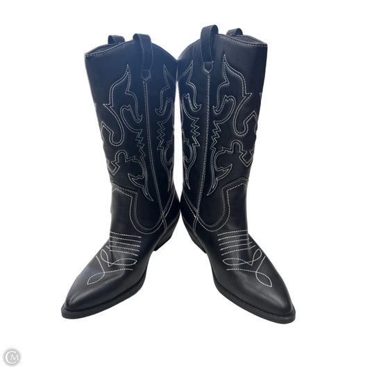 Boots Western By Soda In Black & White, Size: 6.5