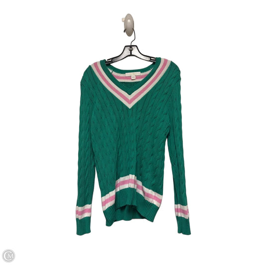 Top Long Sleeve Designer By Lilly Pulitzer In Green & Pink, Size: S