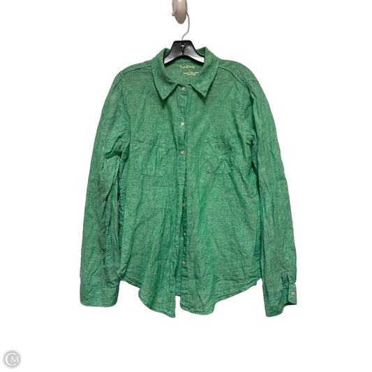 Top Long Sleeve Designer By Lilly Pulitzer In Green, Size: L