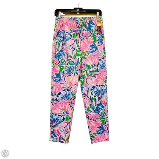 Pants Designer By Lilly Pulitzer In Blue & Pink, Size: S