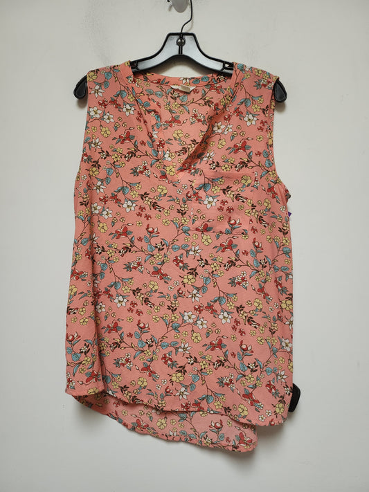 Floral Print Top Sleeveless Caslon, Size M