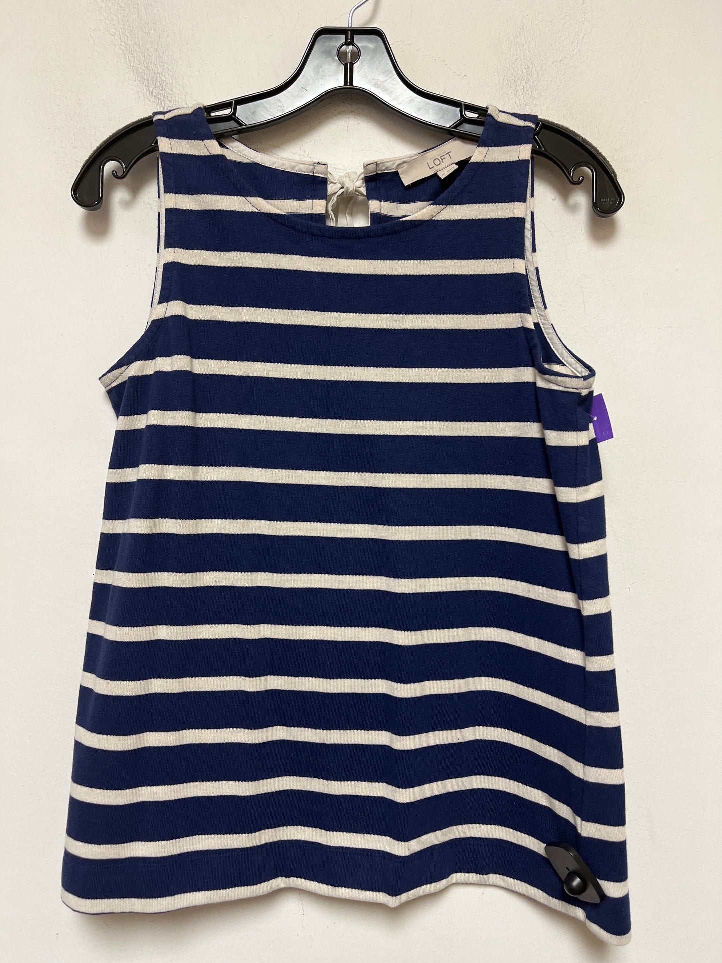 Striped Pattern Top Sleeveless Loft, Size Xs