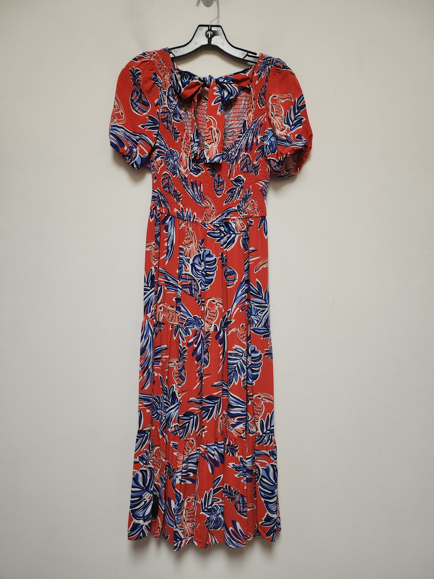 Tropical Print Dress Casual Maxi Clothes Mentor, Size M