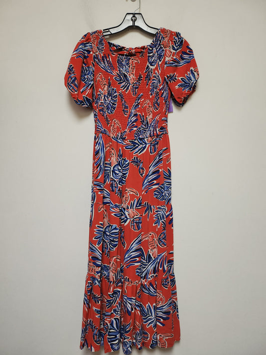 Tropical Print Dress Casual Maxi Clothes Mentor, Size M