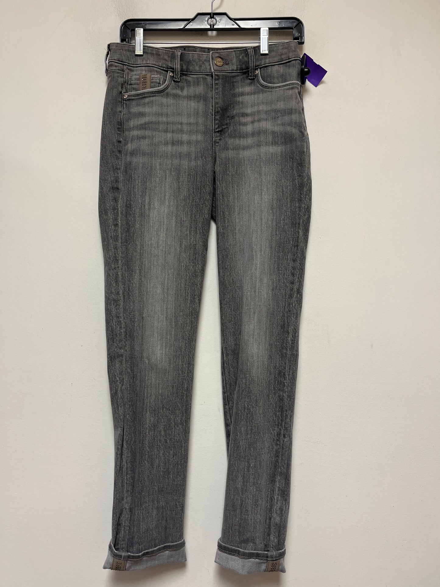 Grey Denim Jeans Straight White House Black Market, Size 4