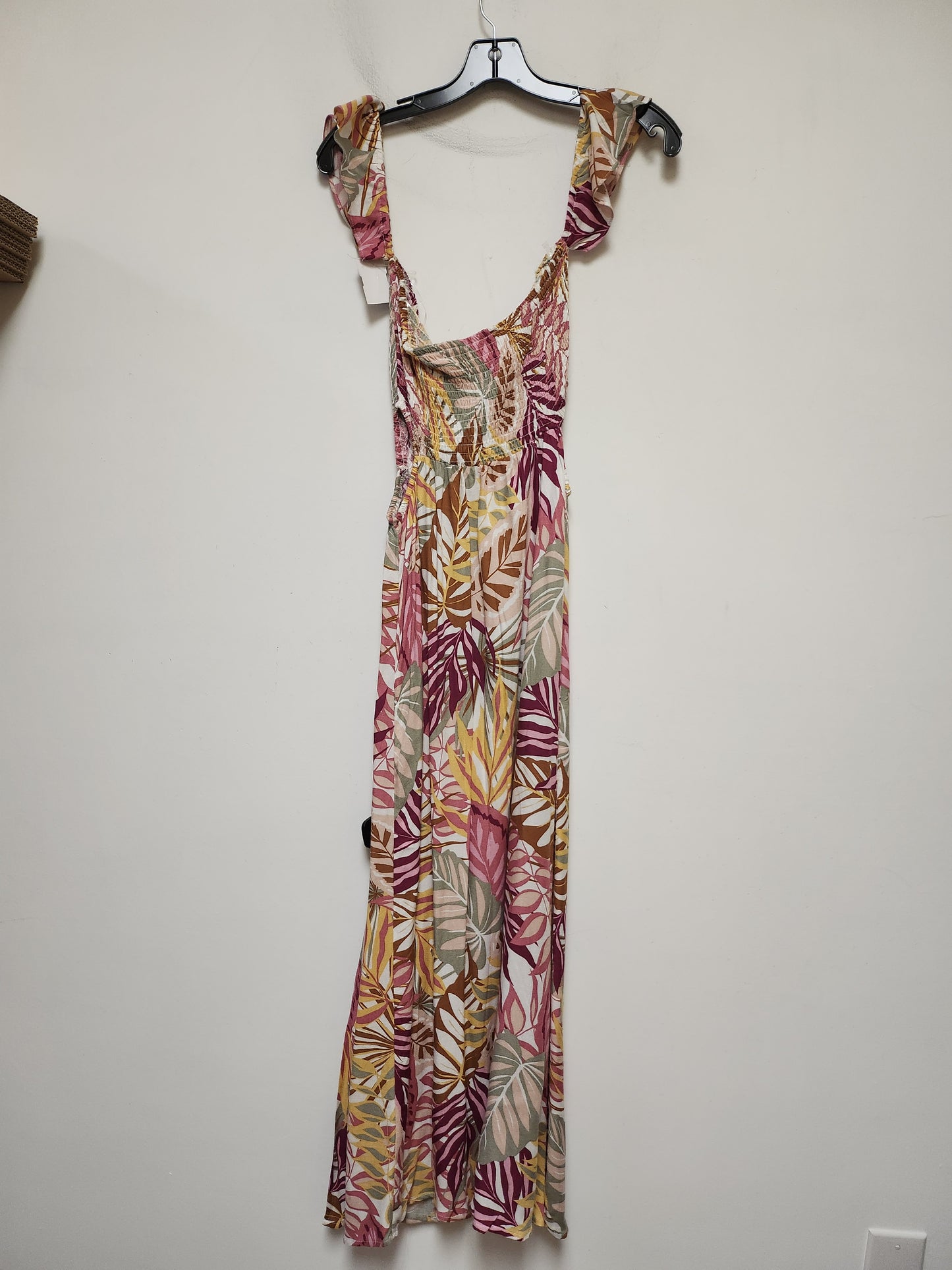 Tropical Print Dress Casual Maxi Lush, Size M