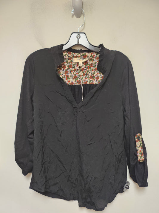 Top Long Sleeve By Porridge In Black, Size: S