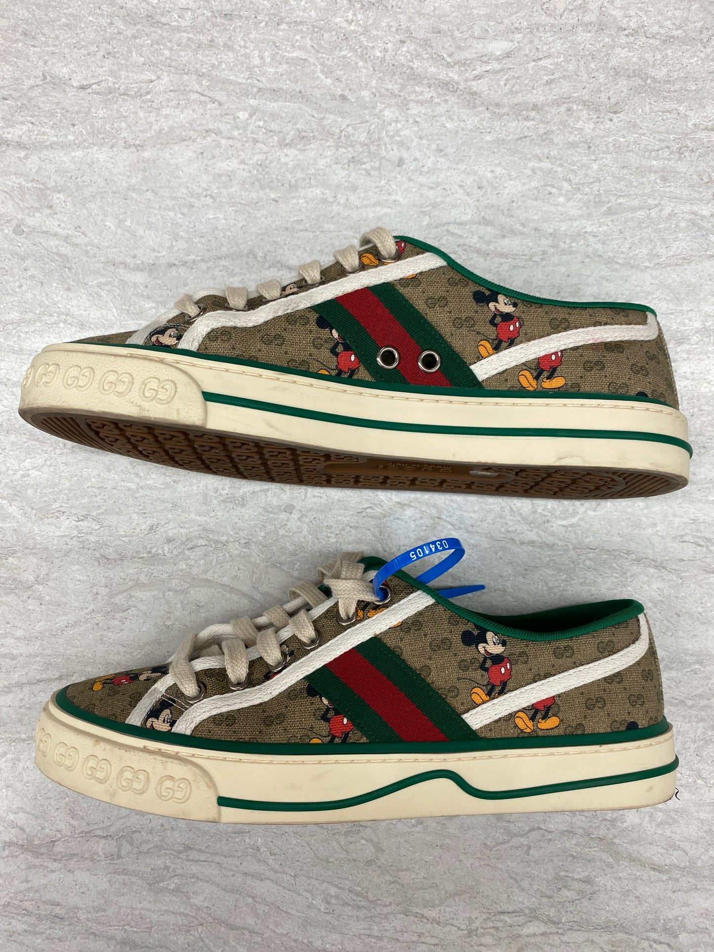 Brown & Green Shoes Luxury Designer Gucci, Size 9