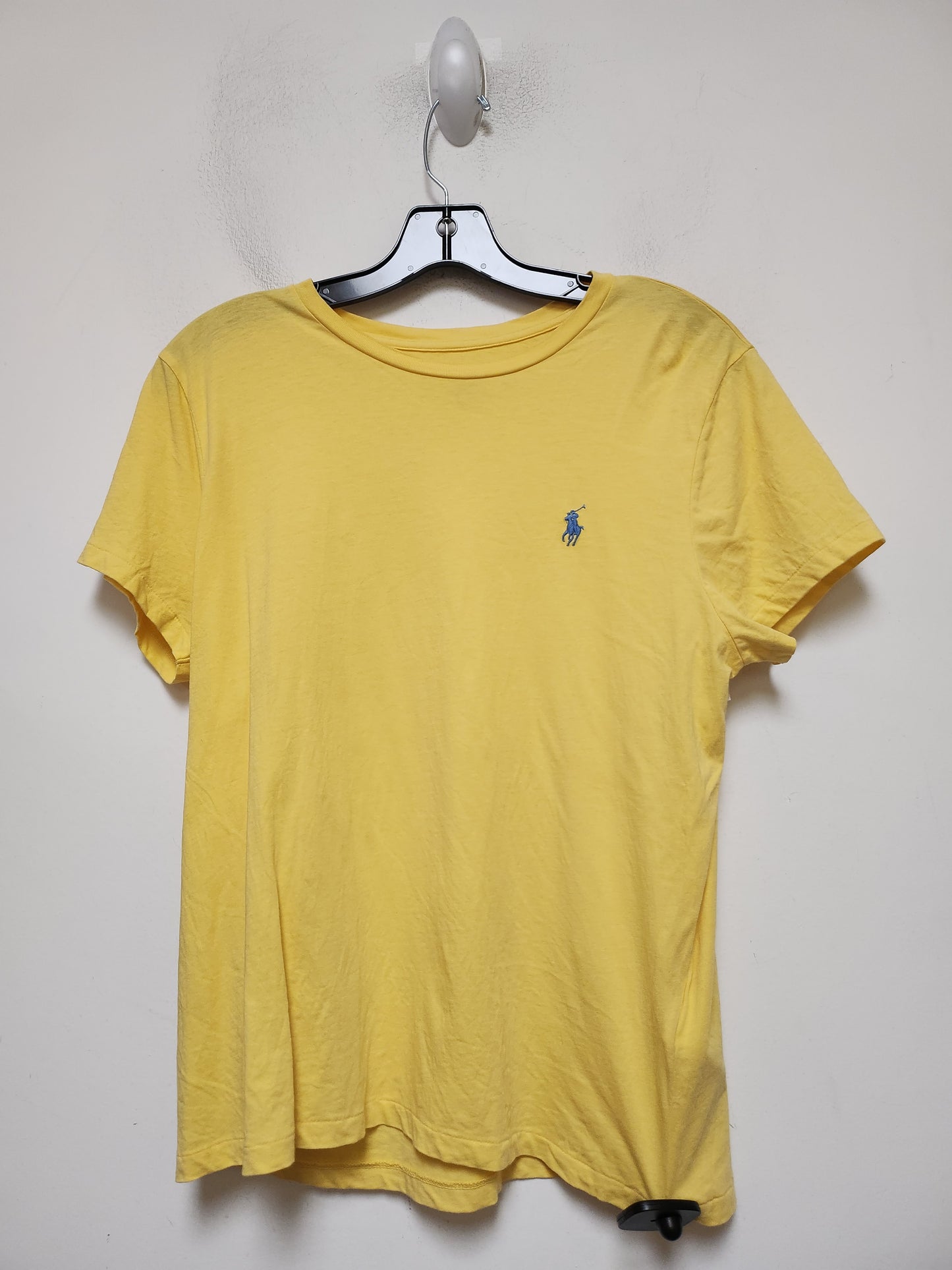 Yellow Top Short Sleeve Basic Polo Ralph Lauren, Size L