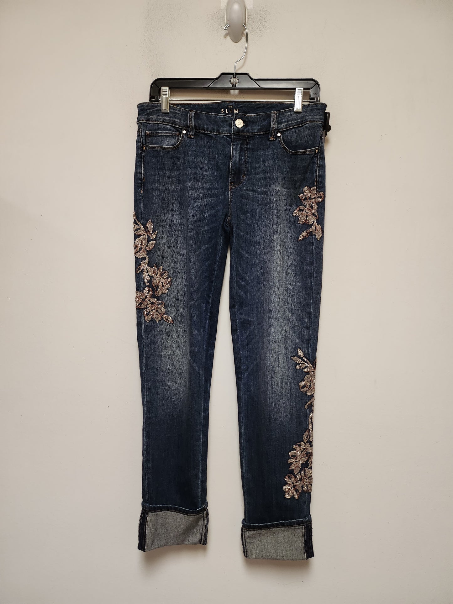 Blue Denim Jeans Straight White House Black Market, Size 4