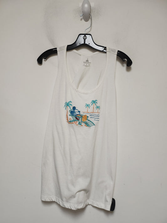 White Top Sleeveless Basic Walt Disney, Size S