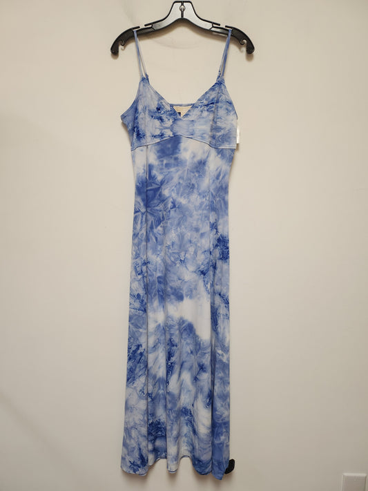 Dress Casual Maxi By Michael By Michael Kors In Blue & White, Size: M