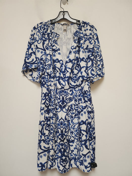 Dress Casual Short By H&m In Blue & White, Size: L